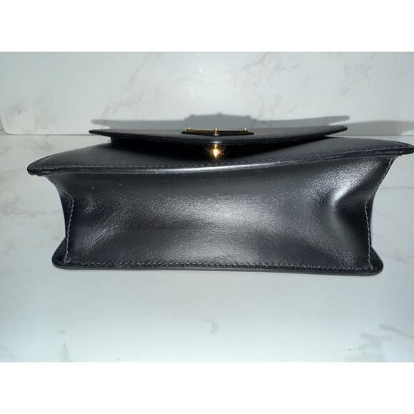 Prada Saffiano Leather Chain Wallet Black Gold Hardware - Picture 7 of 9